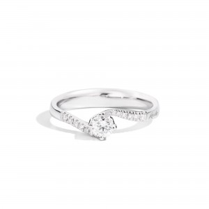 Anello Recarlo Solitario Modello Valentino Collezione Anniversary 0,18 Ct