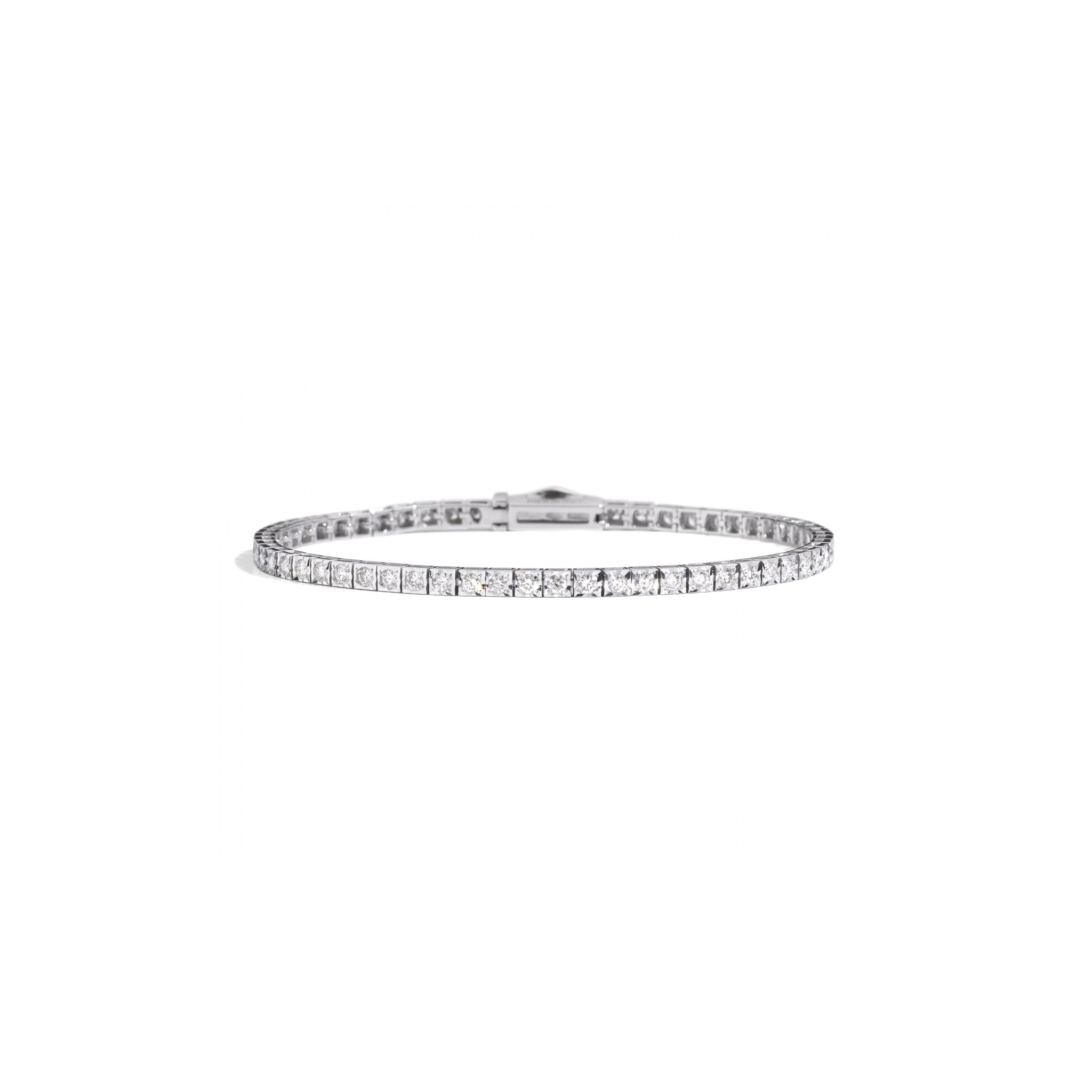 Bracciale Tennis Recarlo Collezione Face Cube in Oro 750 - T39SE884/D-18