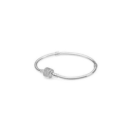 Bracciale Pandora Moments con Maglia Snake e Chiusura Con Pavè Scintillante